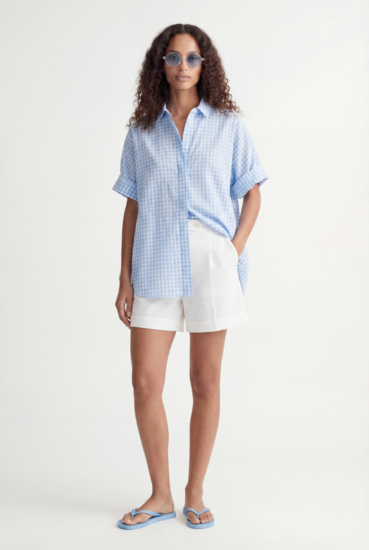 Linen-Cotton Blend 'Sampei' Blouse