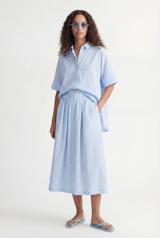 Cotton-Linen Blend 'Rocking Skirt'