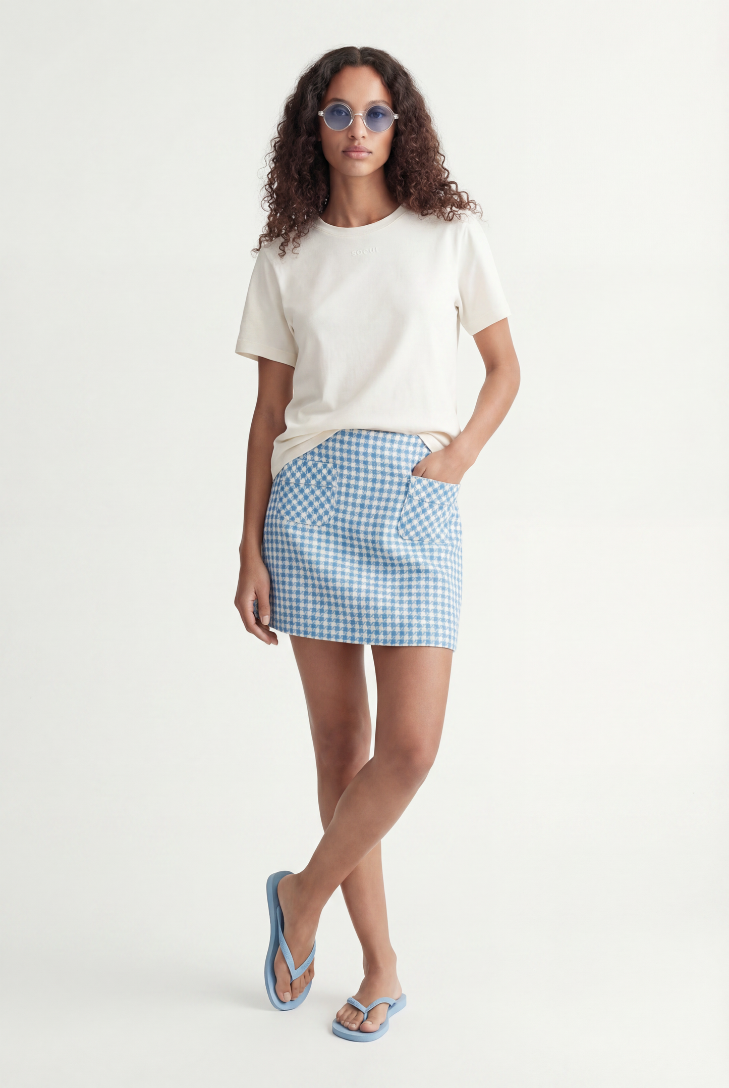 Pied De Poule 'Simple Skirt'
